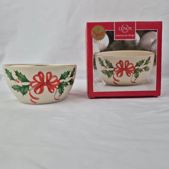 Lenox Holiday Bowl American By Design Holiday Pattern 16 oz - Picture 1 of 16